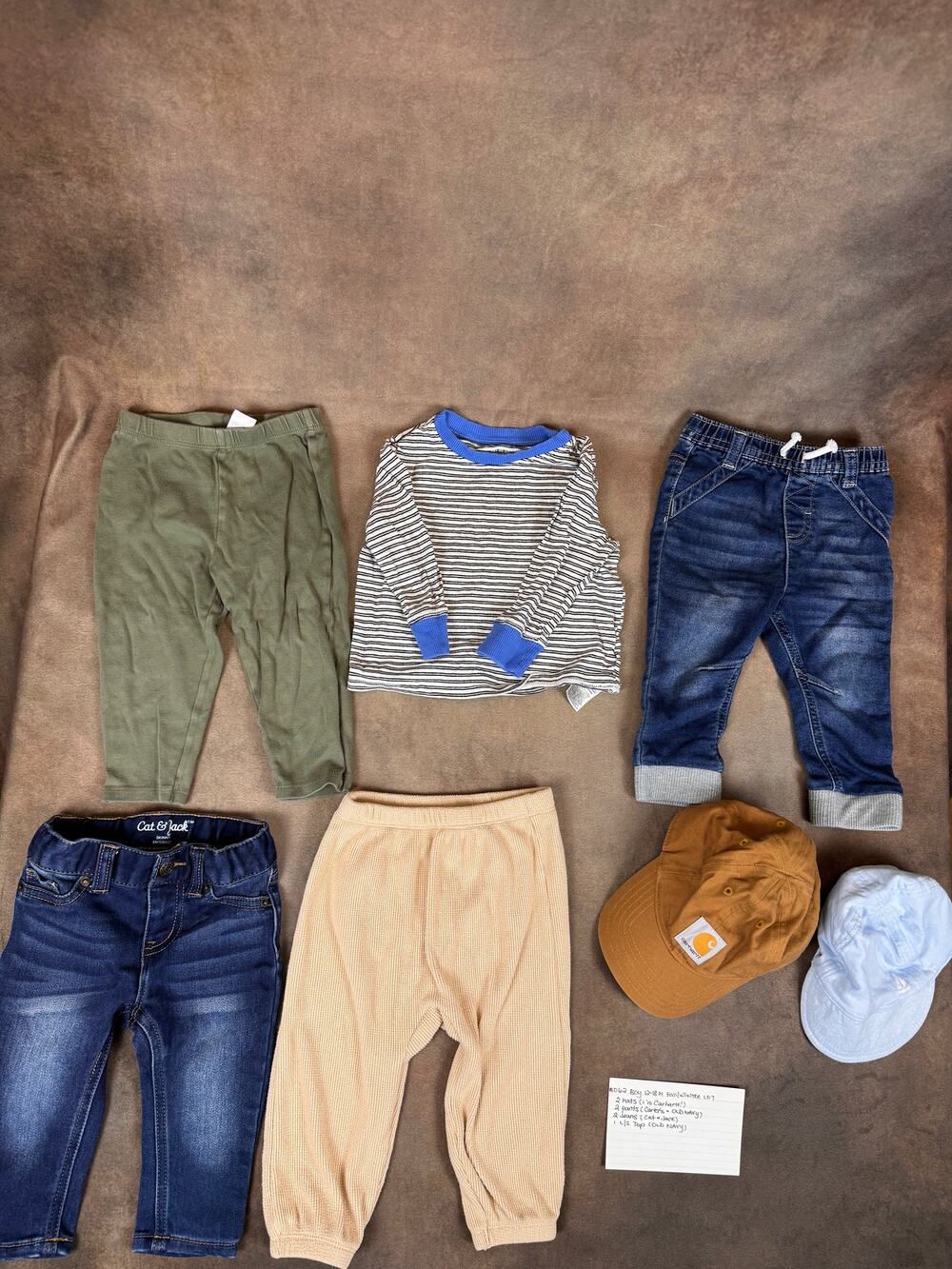 Baby Boy 12-18M Fall Winter Clothing Lot Carhartt Old Navy Cat & Jack #1062